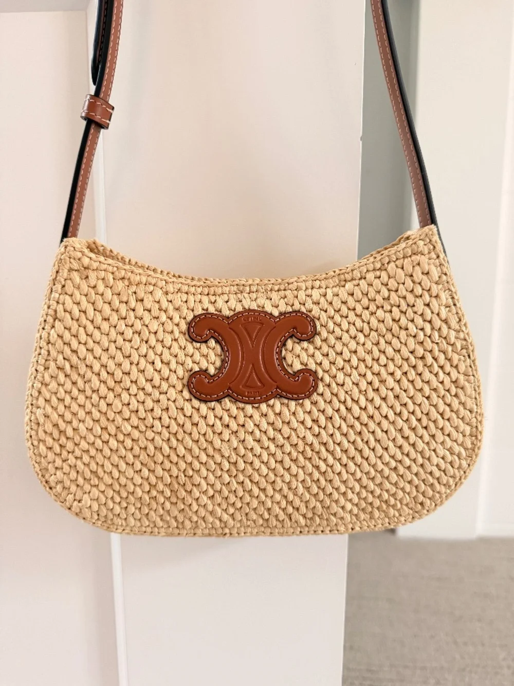 CELINE Darling Raffia & Leather Medium Tilly Bag NWT $2,100!! RARE - Picture 1 of 7